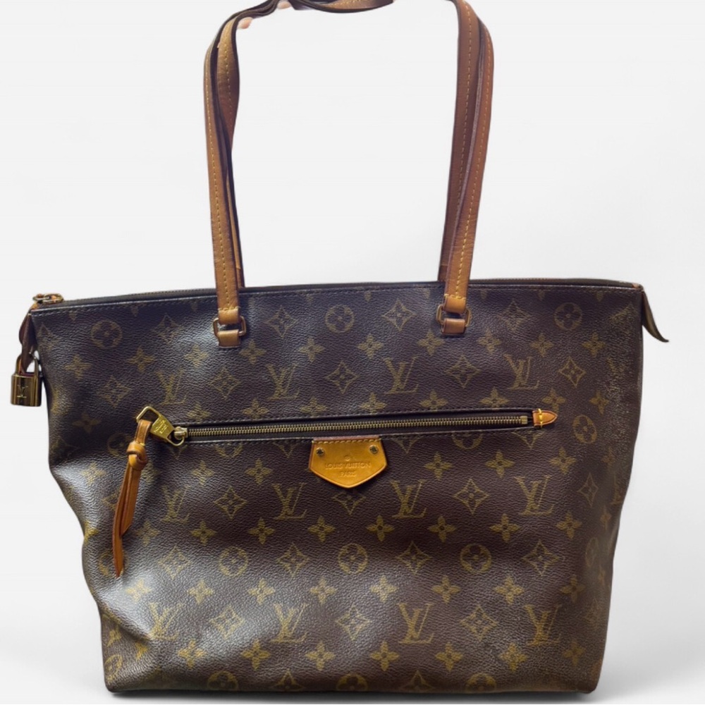 Louis Vuitton Monogram Canvas Tote Shoulder Bag- Brown Tan (with dust bag/box)